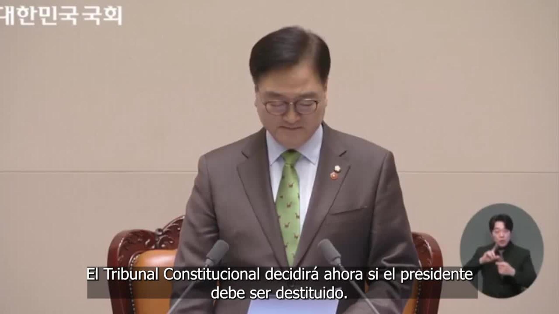 El Parlamento de Corea del Sur aprueba la destitución del presidente