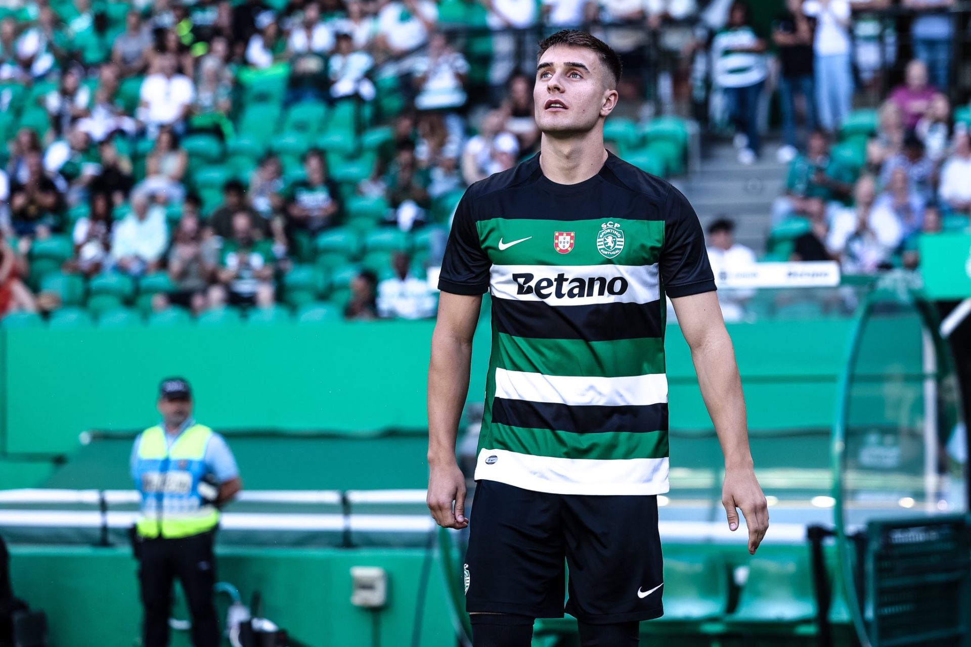 Iván Fresneda, con el Sporting de Lisboa.