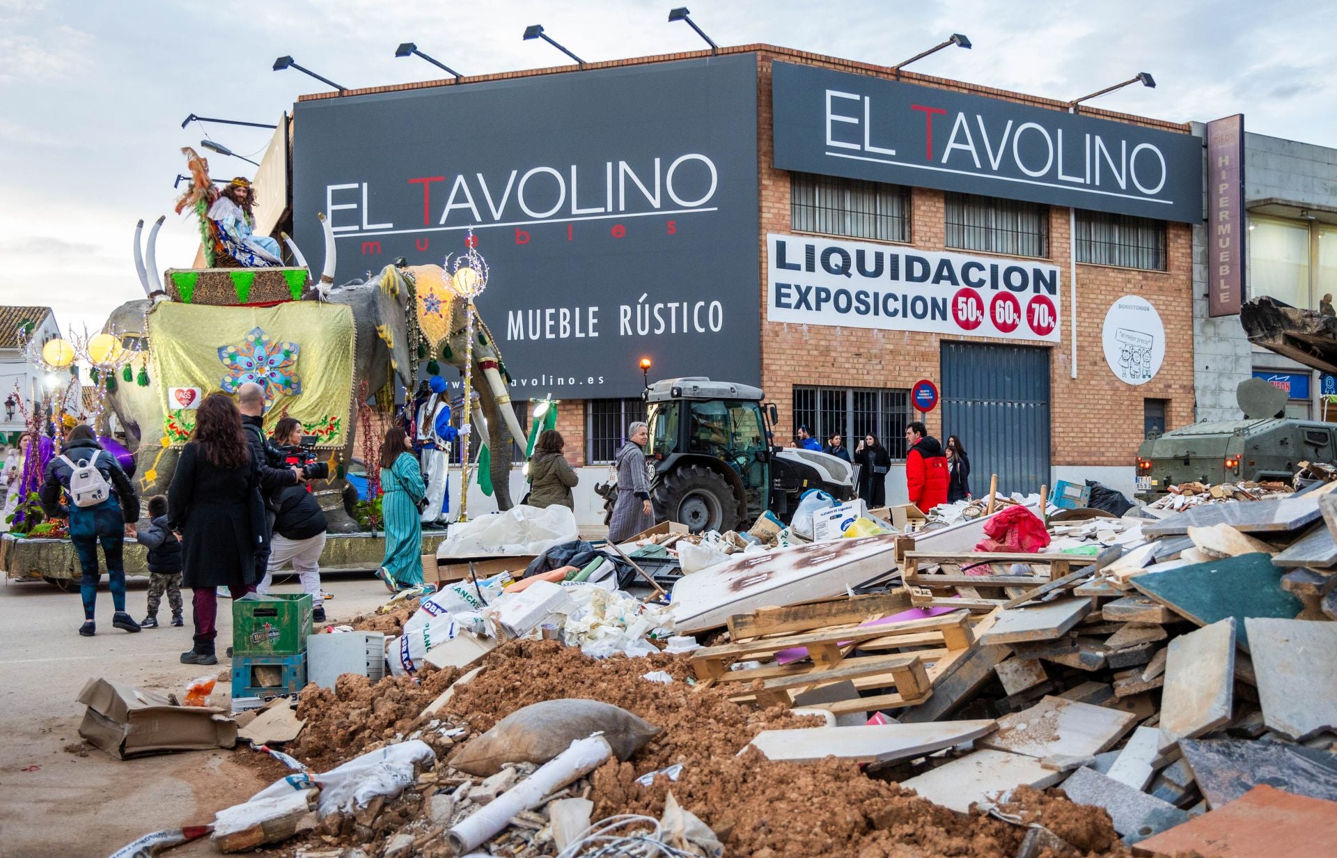 La Cabalgata solidaria en los pueblos de la dana