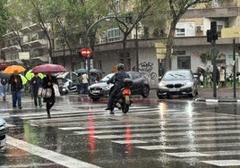 Lluvias en la ciudad de Valencia.