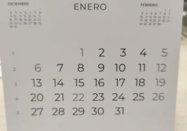 Calendario laboral de enero de 2025 en Valencia.