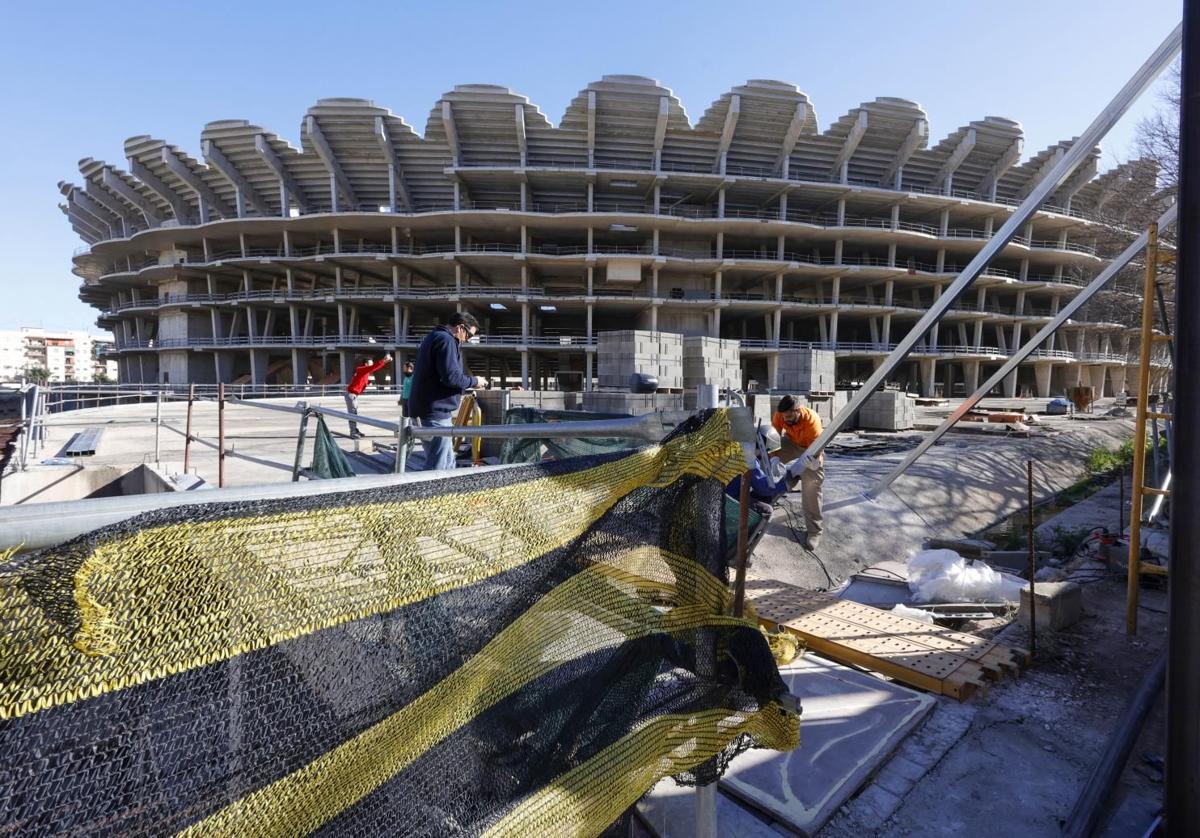 FOTOS | Vuelven las obras al nuevo Mestalla