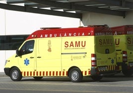 Ambulancias del SAMU.