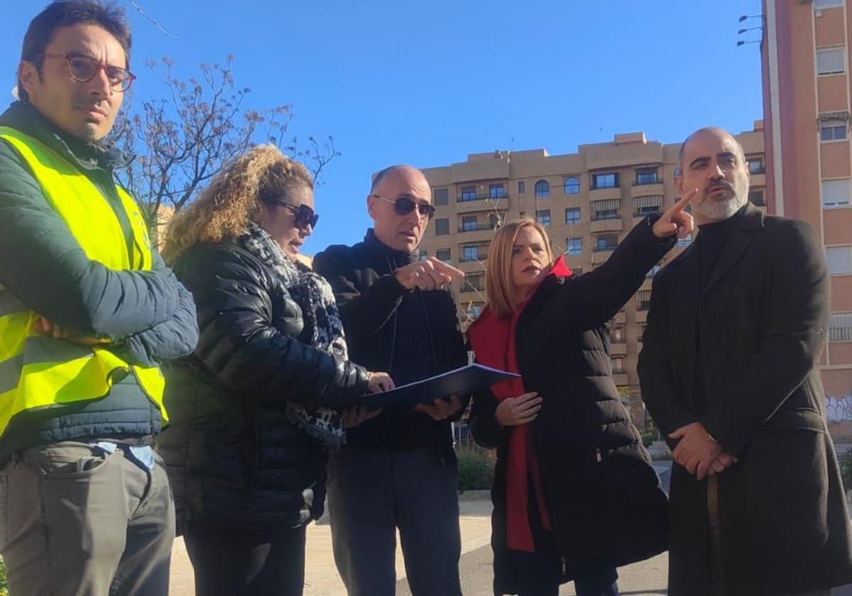 La delegada del Gobierno en la Comunitat Valenciana, Pilar Bernabé, en su visita a las obras este martes.