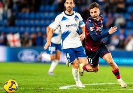 Óscar Clemente, durante el partido contra el Tenerife.