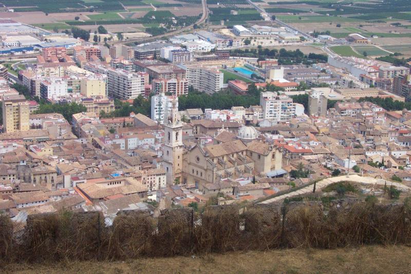 Vista general del casco urbano de Xàtiva.