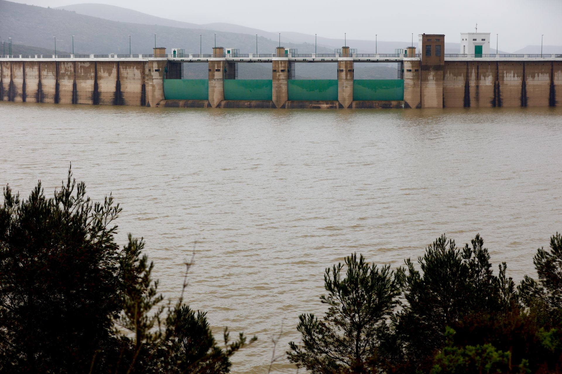 El embalse de Forata, en máximos históricos tras las intensas lluvias.