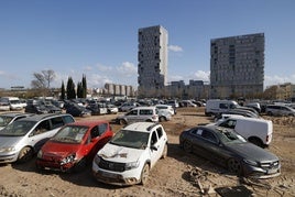 Coches afectados por la dana, en La Torre.