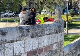 El Ayuntamiento de Valencia inicia la restauración del petril histórico del viejo cauce