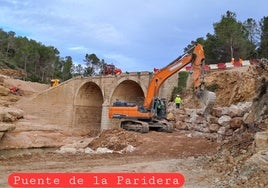 Reconstrucción del puente de la Paridera, que une Yátova con Hortunas.