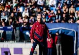 Julián Calero, durante un entrenamiento del Levante.