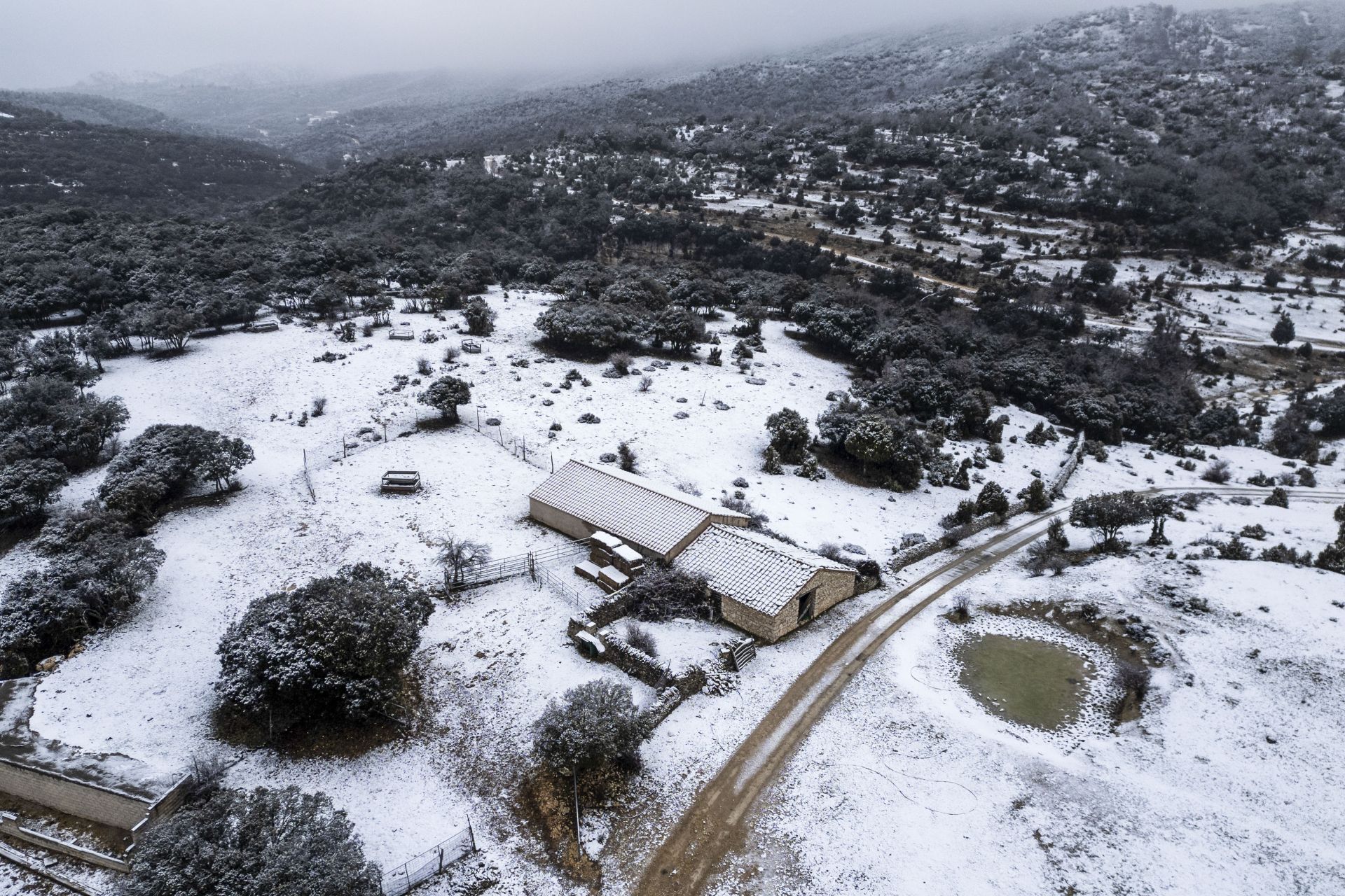 Nevadas esta noche en Morella (Castellón).