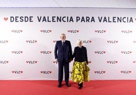 Juan Roig y Hortensia Herrero, en la gala benéfica por los damnificados de la dana, en diciembre de 2024.