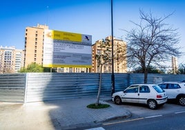 Solar en el que se va a iniciar la construcción de la nueva sede de Hacienda.