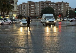 Día de lluvia en la ciudad de Valencia.