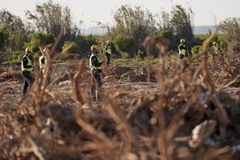 Dispositivo de búsqueda de los desaparecidos por la dana.