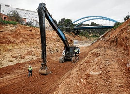 Obras de la CHJ en Torrent.