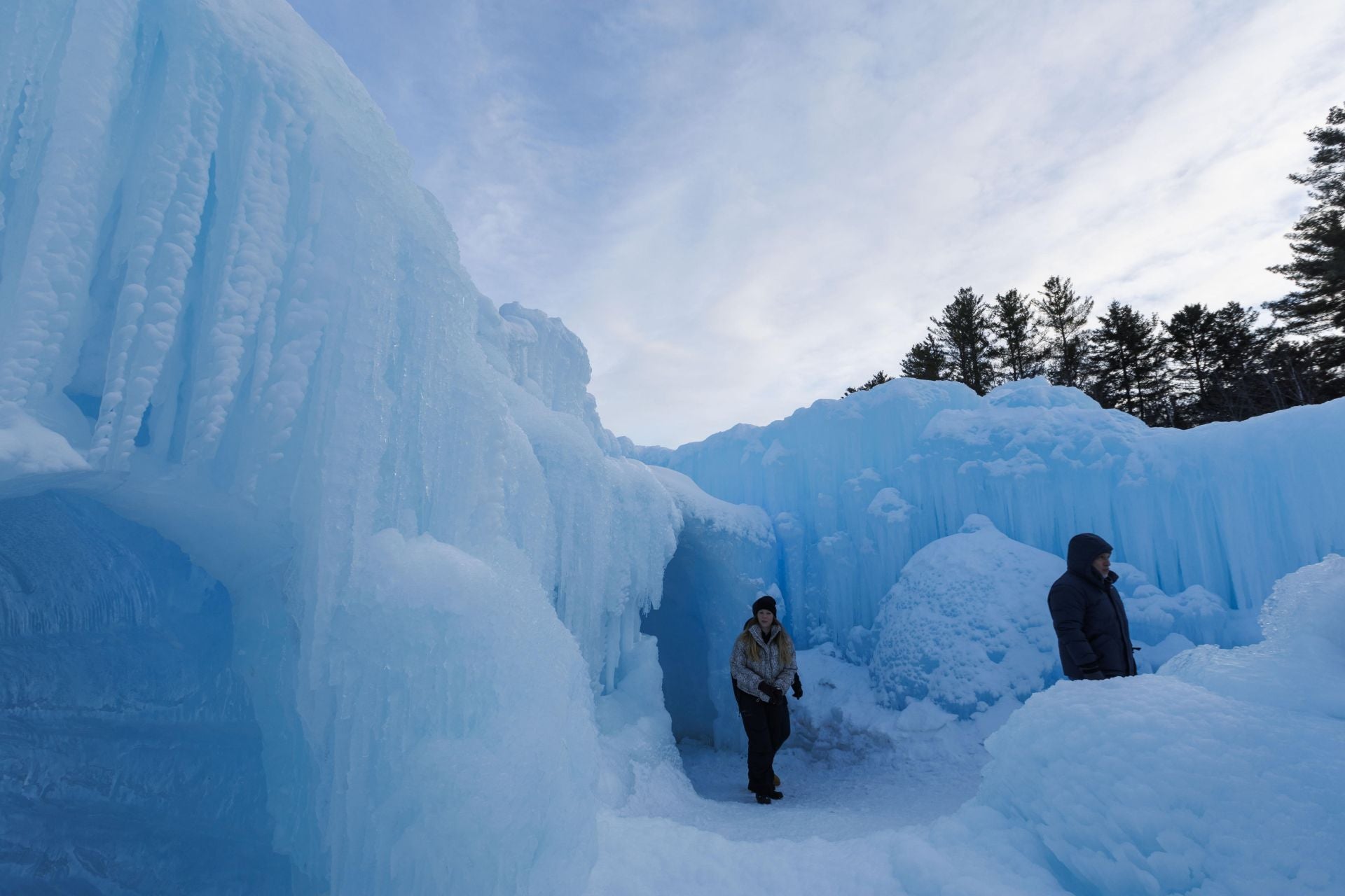 El espectáculo de los castillos de hielo de New Hampshire