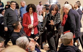 Diana Morant, Cristina Mora y Patxi López, en Quart.