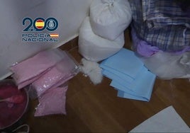 Laboratorio de cocaína rosa.