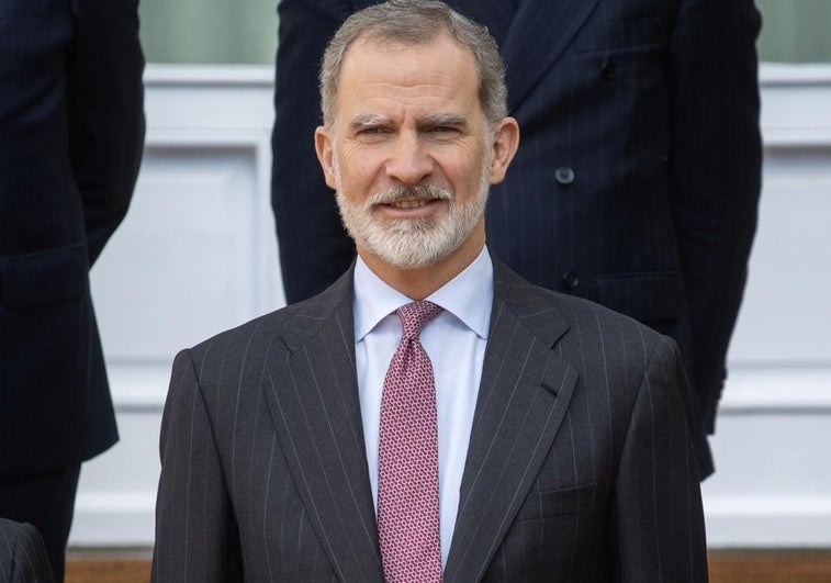 El Rey Felipe VI, este jueves, durante una audiencia en la Zarzuela.