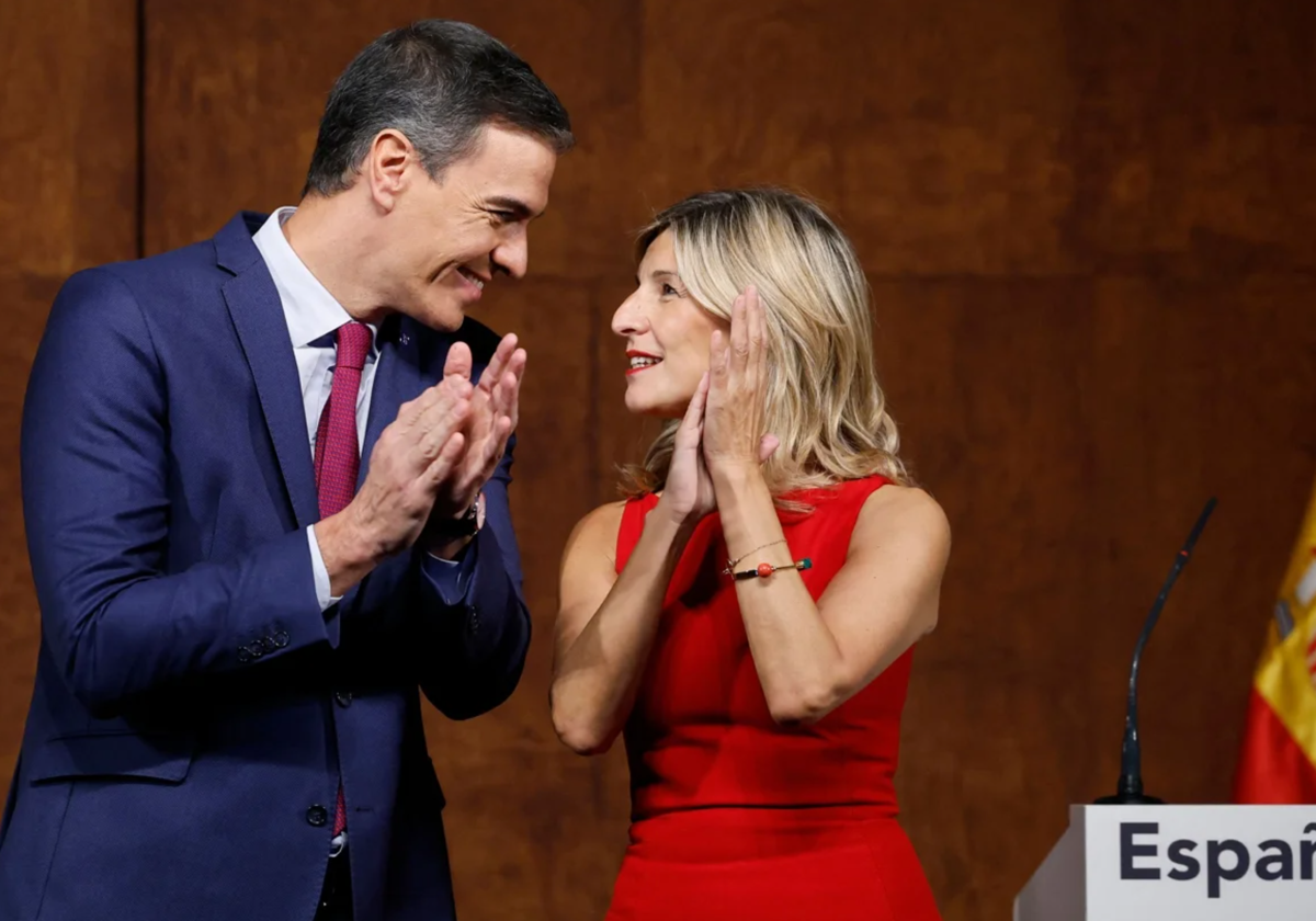 Pedro Sánchez y Yolanda Díaz.