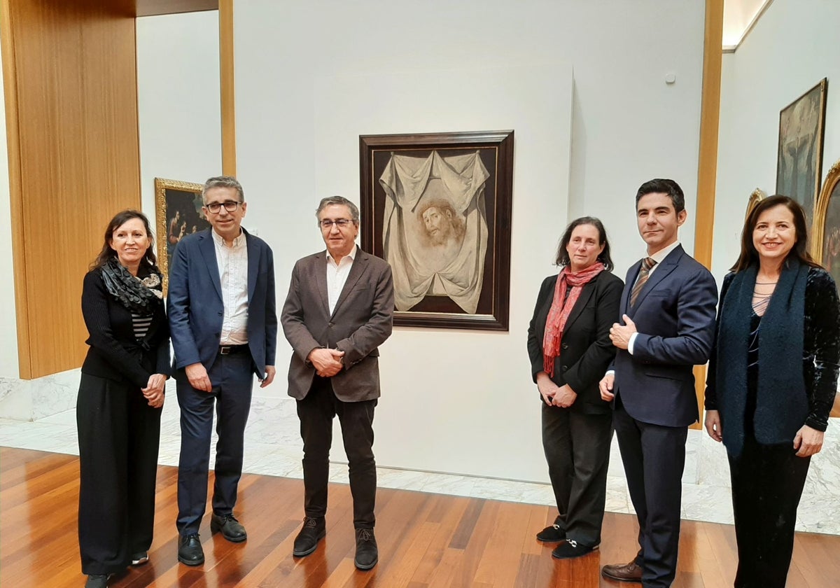 Imagen del pasado miércoles durante la presentación de la obra 'Santa faz', de Zurbarán, adquirida por el Ministerio de Cultura para el Bellas Artes de Valencia.