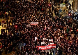 Manifestación de este sábado.