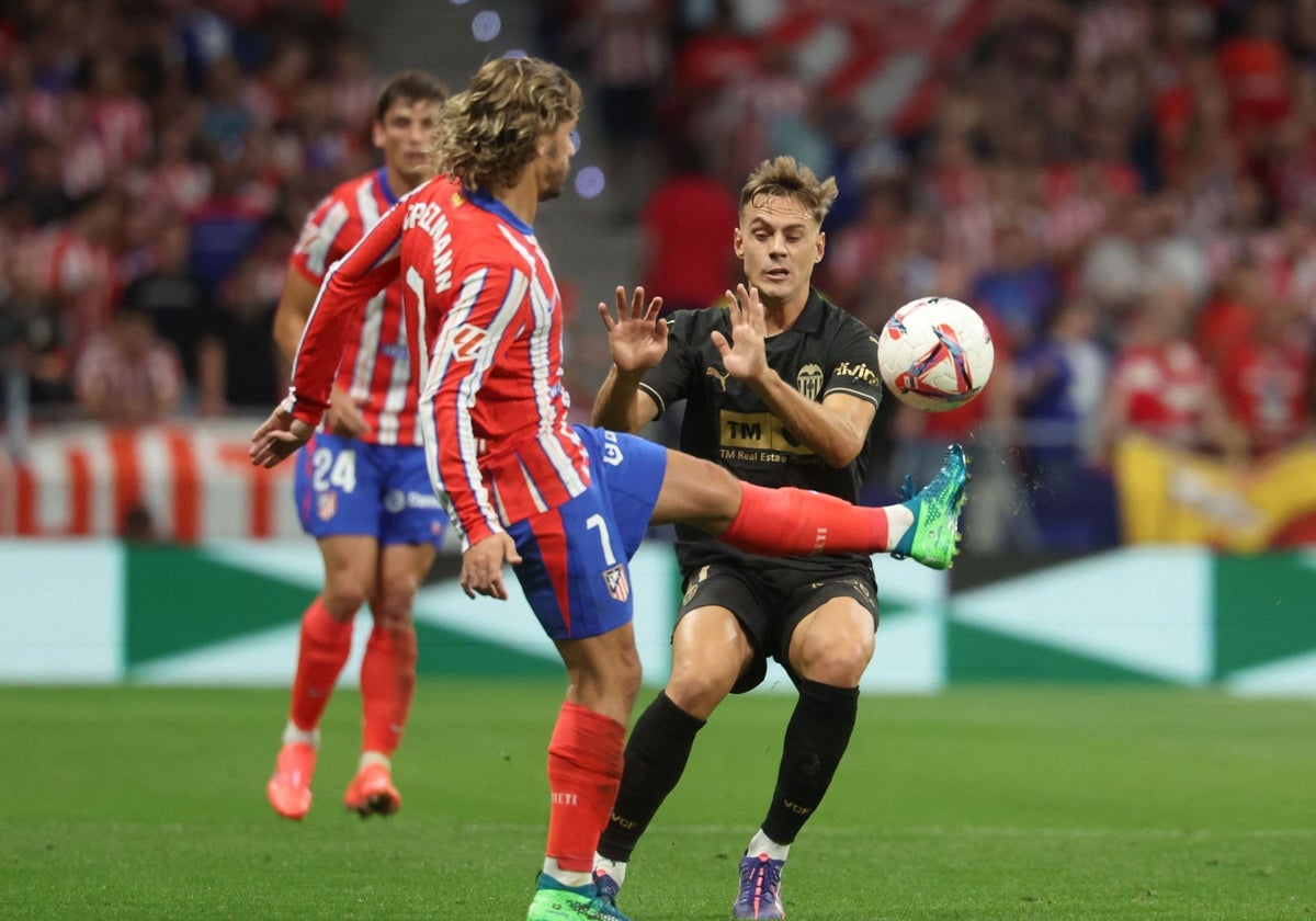 Dani Gómez, en el partido contra el Atlético.