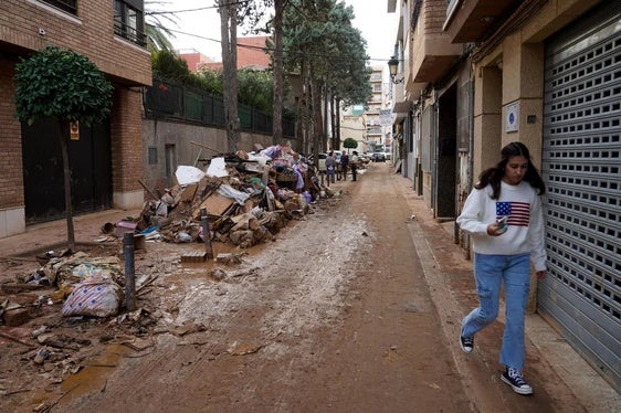 Daños en el municipio de Sedaví.