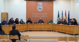 Plenario del Ayuntamiento de Aielo de Malferit, en una foto de archivo.