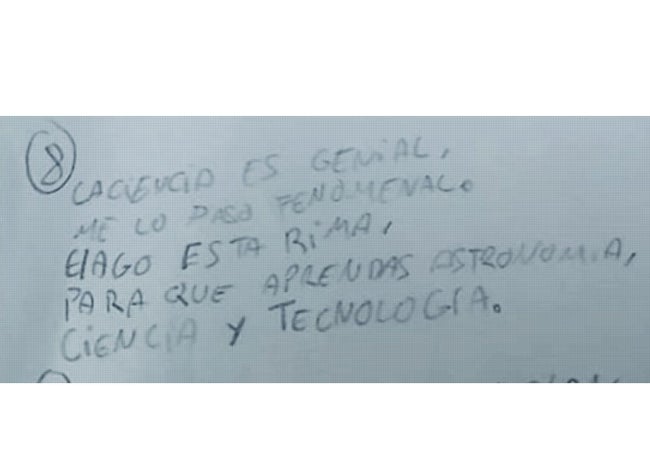 Poema de Alejandra expresando su amor por la ciencia y la tecnología.