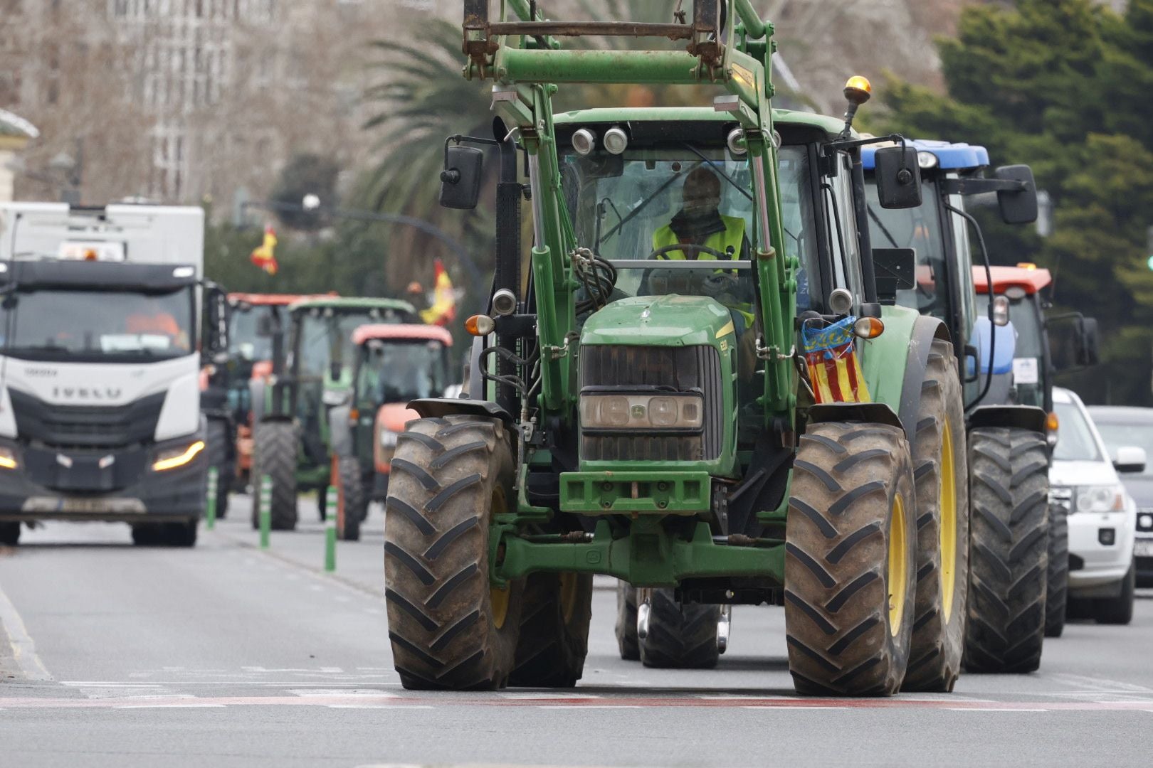 Fotos de la tractorada en Valencia