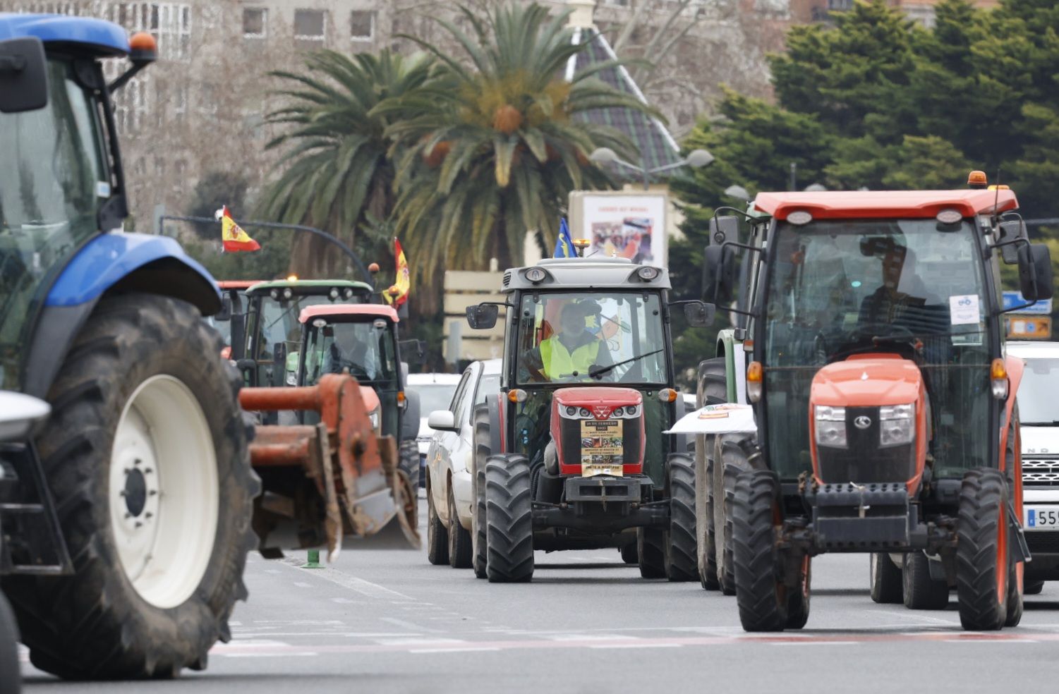 Fotos de la tractorada en Valencia