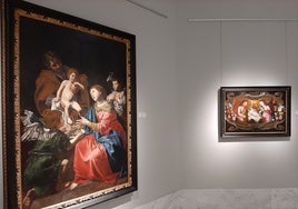 A la izquierda, la excepcional joya de Valentin de Boulogne, heredero de Caravaggio, junto a la obra de Josefa de Óbidos.