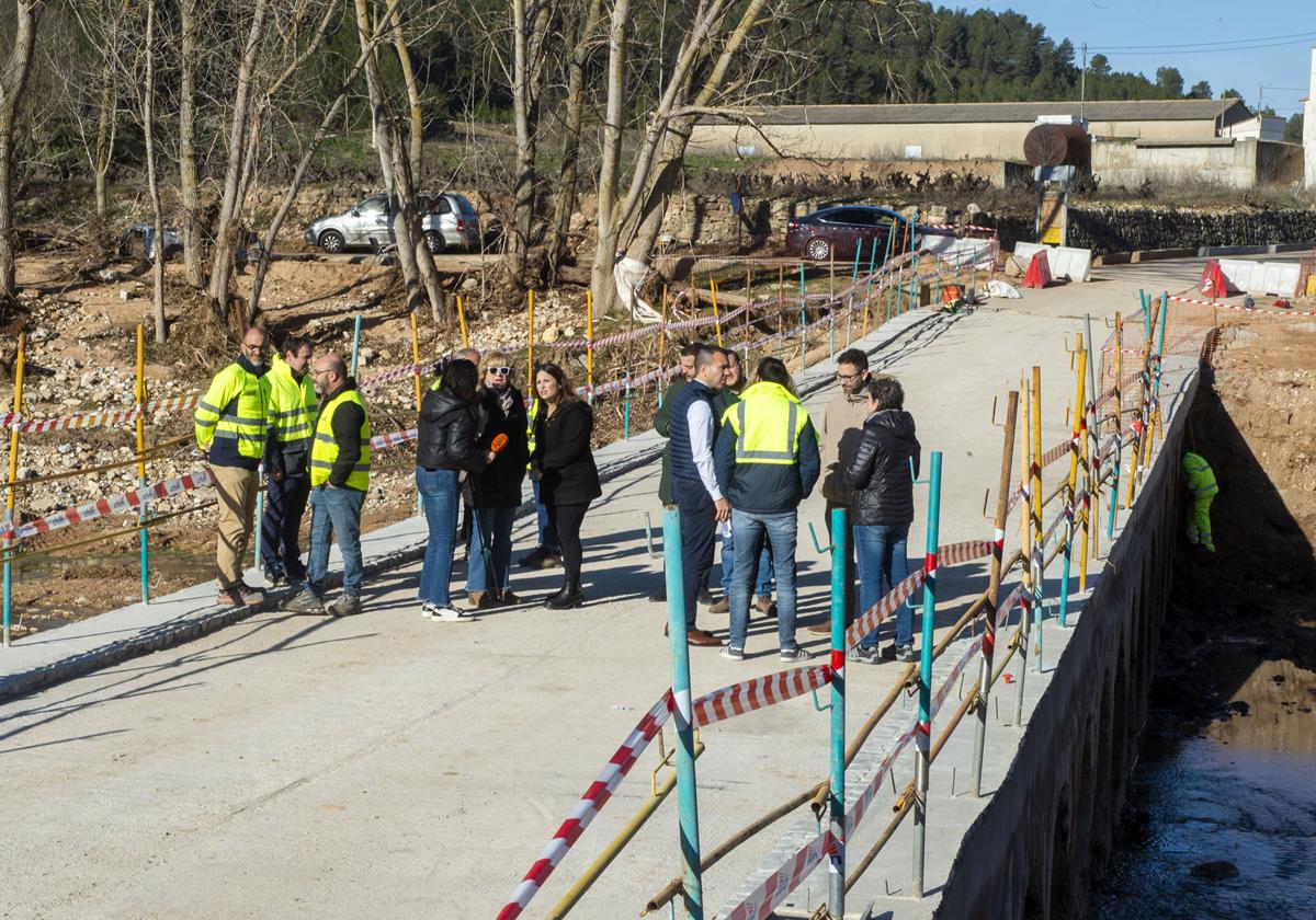 Visita a las obras del puente de Hortunas.