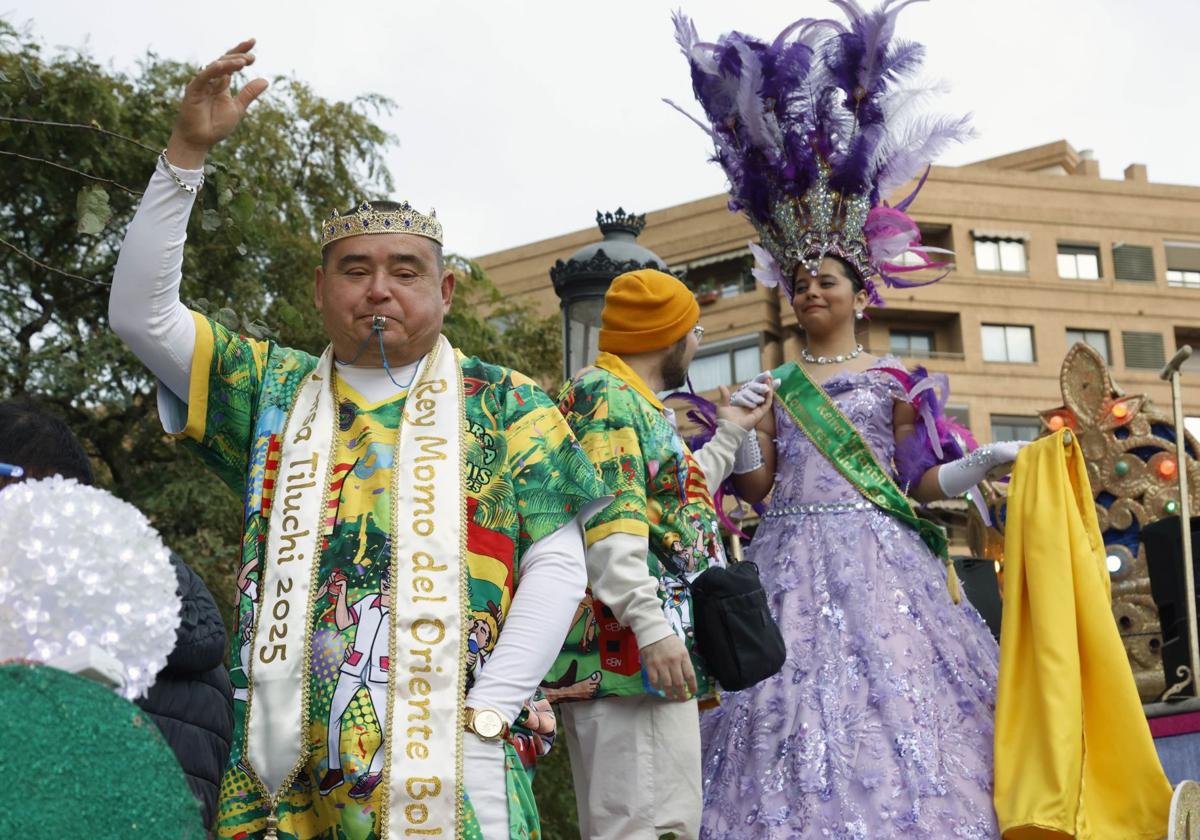 Participantes en el carnaval de Ruzafa, este sábado.