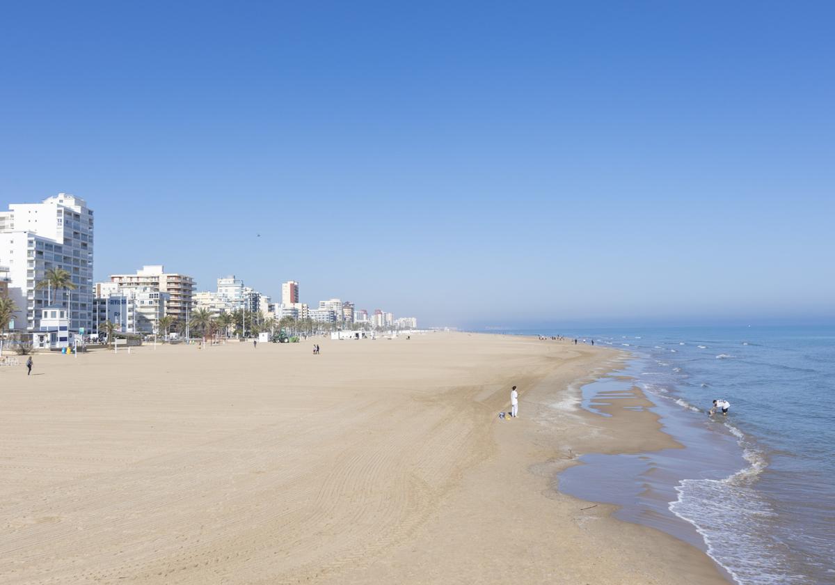 Estado actual de la playa Nord de Gandia.