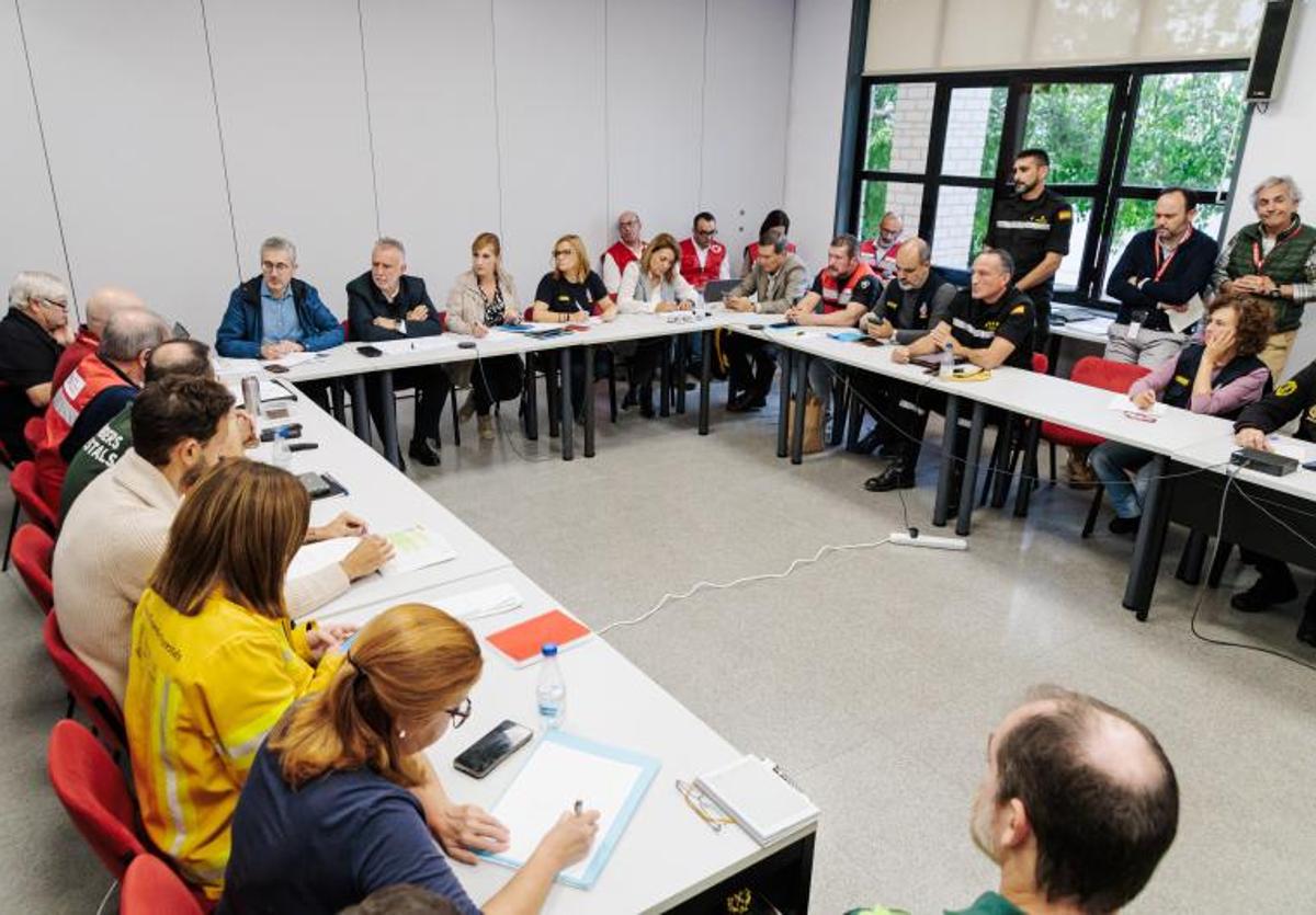 Una reunión del Cecopi, en una imagen de los días posteriores a la dana.