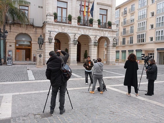 La Casa Consistorial de Gandia, esta mañana.