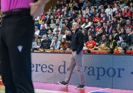 Roberto Íñiguez, durante el partido contra el Valencia Basket.