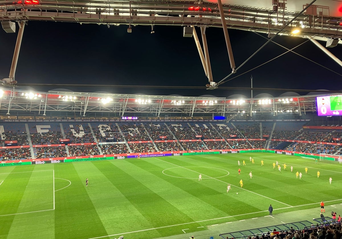 Estadio Ciutat de Valencia durante el partido.