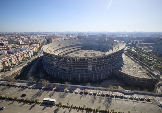 Estado actual de las obras del nuevo Mestalla. iván arlandis