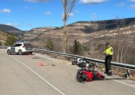 Así quedaron dos de las motocicletas.