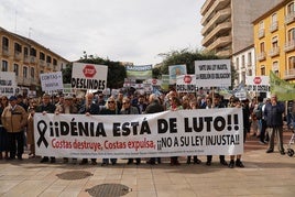 Manifestación el pasado sábado en Dénia.