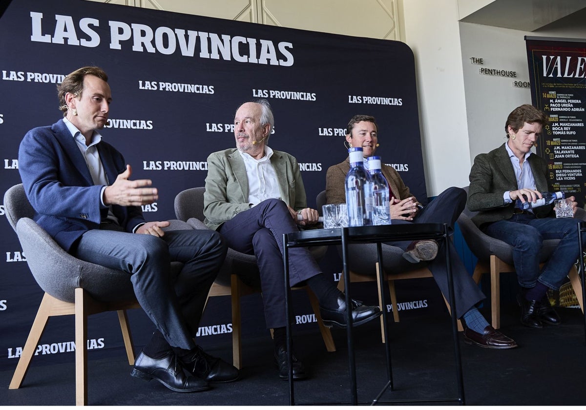 Román, José Luis Benlloch, Álvaro Conradi y Borja Jiménez, en el espacio Aula LAS PROVINCIAS.