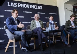 Román, José Luis Benlloch, Álvaro Conradi y Borja Jiménez, en el espacio Aula LAS PROVINCIAS.