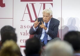 El expresidente del Gobierno, Felipe González, este miércoles en la Asamblea General de AVE.