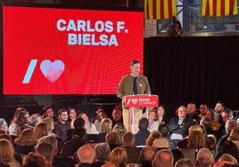 Acto de la candidatura de Fernández Bielsa, este viernes en Xirivella.