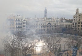 Mascletà este domingo en Valencia.